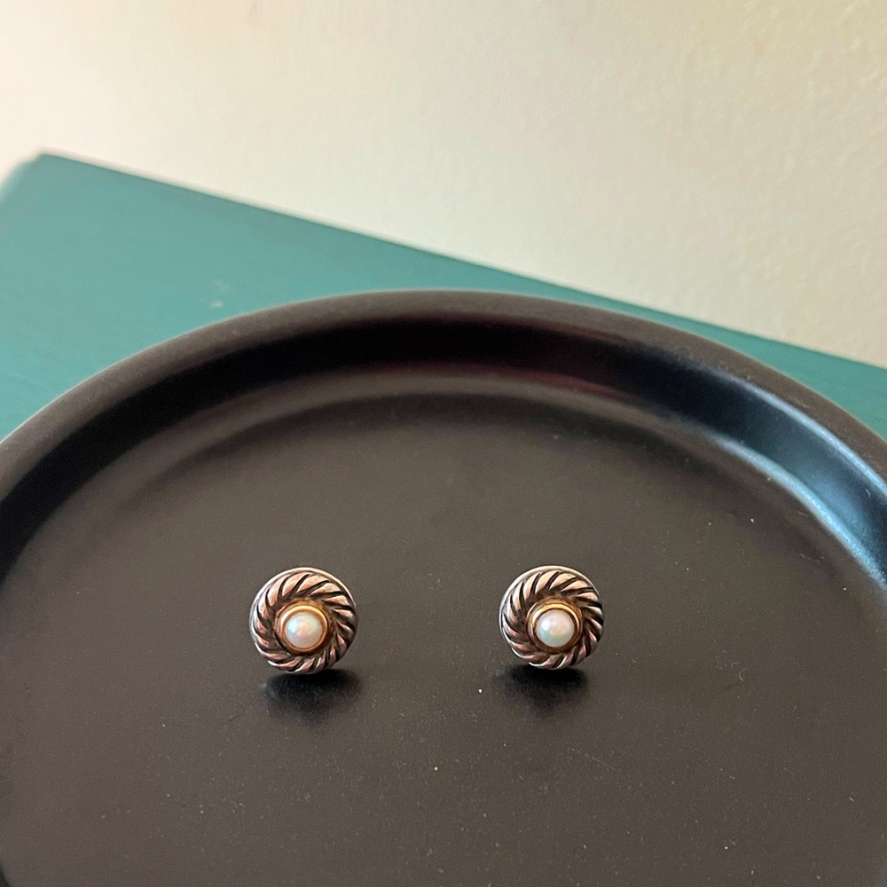 David Yurman Pearl Cookie Earrings